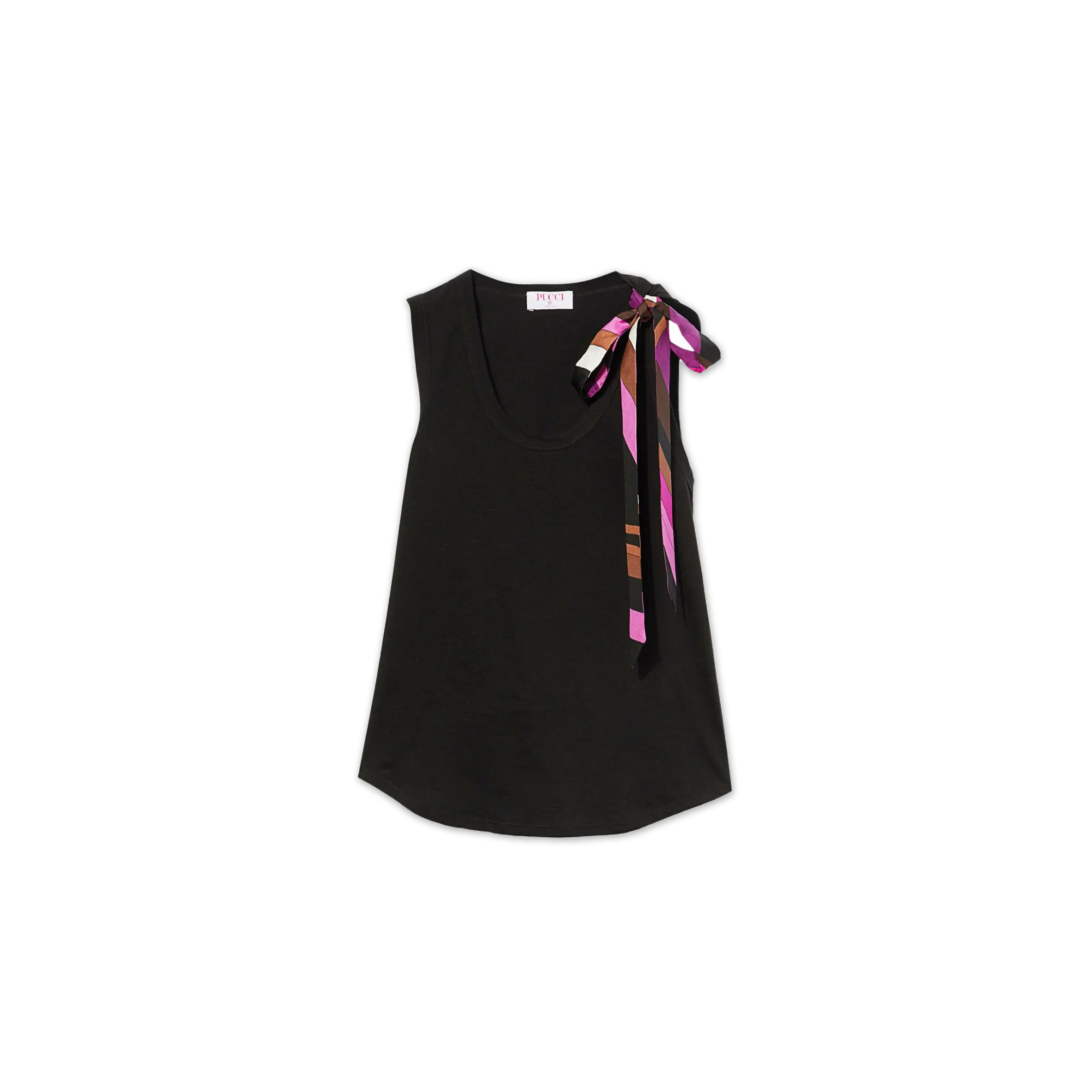 PUCCI EMILIO COTTON TANK TOP IN BLACK 4UTP204U982999